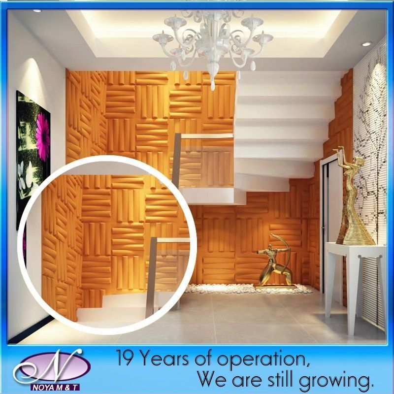 Acoustic Insulation Soundproofing Waterproof Material for 3D Panel in 500mm*500mm Size