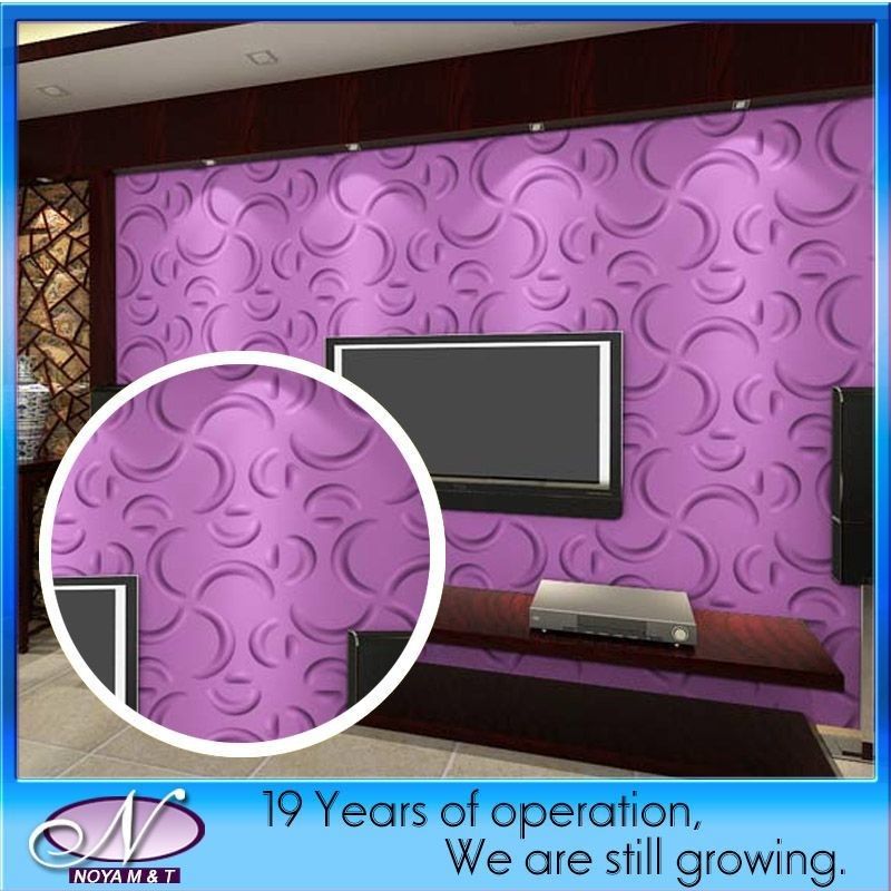 Indoor Wall Decorative 3D PVC Panel with Acoustic Insulation and Customized Design