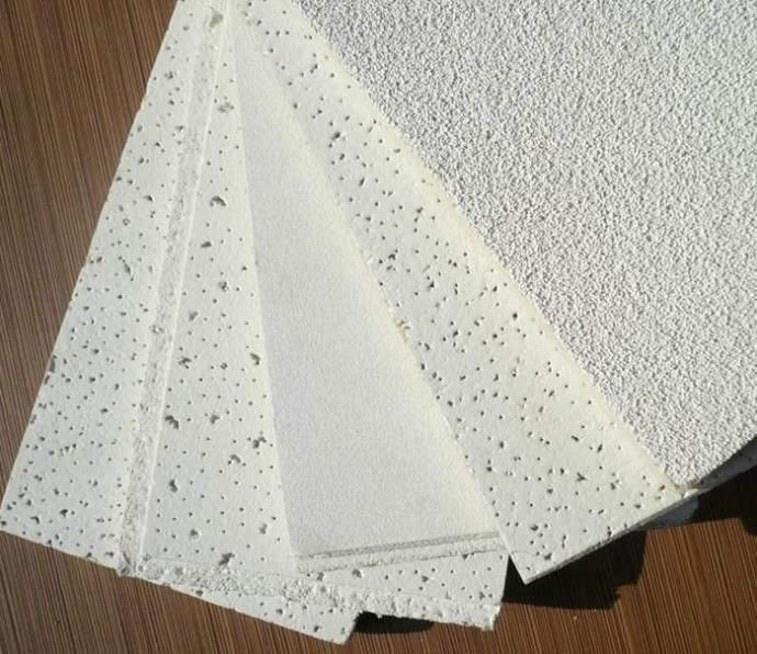 Decorative Materials The Irregular Hole Surface Mineral Fiber Ceiling / Rock Wool Board