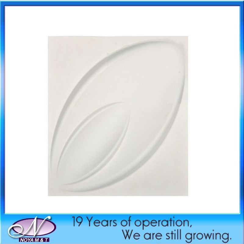 Acoustic Interior Cladding Waterproof 3D Wall Panel in Opal White for Home Decoration