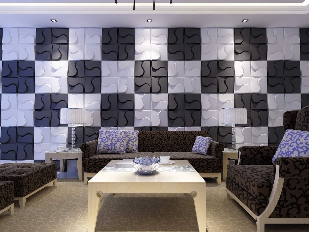 Waterproof Acoustic Sound 3D Panel for Office Interior Wall Decorative 500mmx500mm
