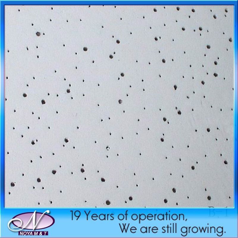 Acoustic Sound Absorption Mineral Fiber Wool Drop Ceiling Tile in 300*600 for Office