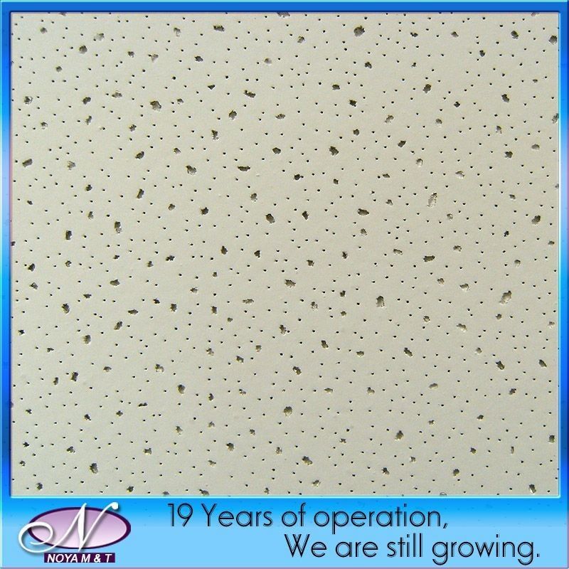 Hotel Perforated Mineral Fiber Wool Drop Ceiling Tile Boards for Acoustic Soundproofing