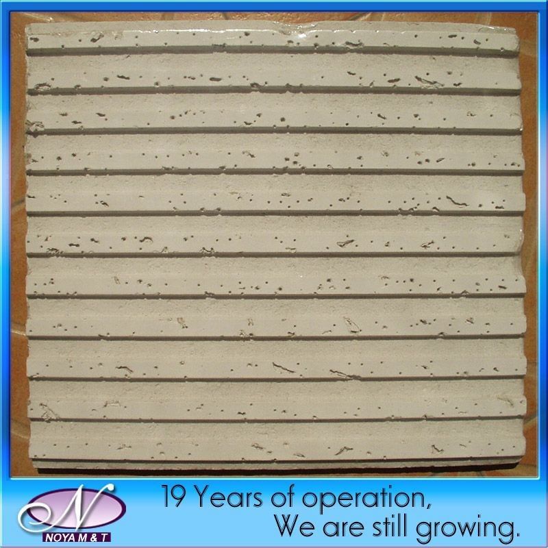 8mm Thickness Perforated Mineral Fiber Wool Drop Ceiling Tiles for School Decoration