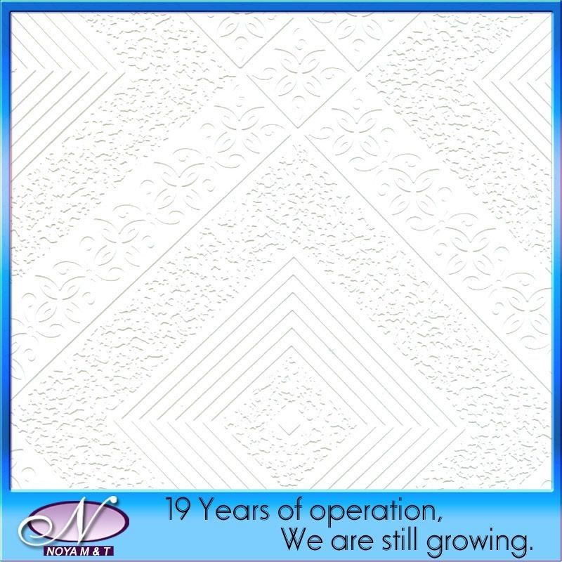 Acoustical PVC Gypsum Panel for Ceiling and Wall Decorative Fireproof Board Function