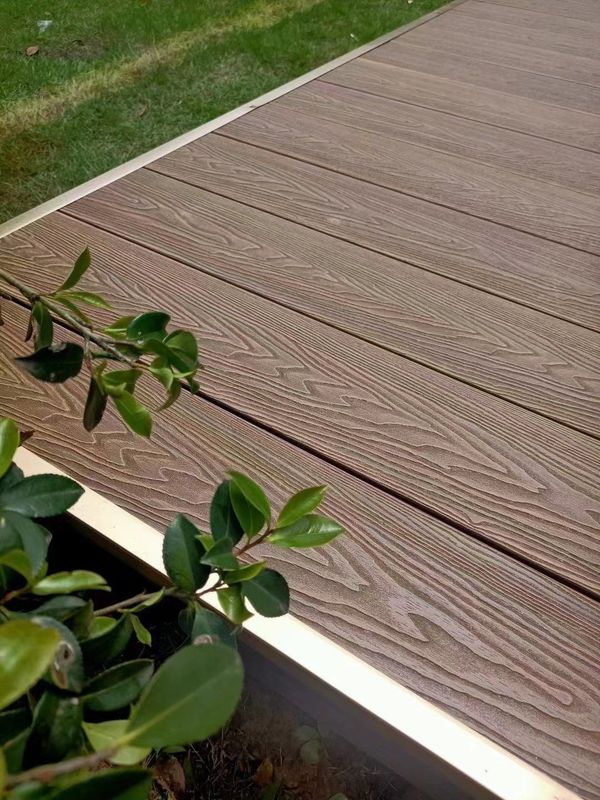 Wood Plastic Composite WPC Fence and Pergola Decorative Pillar Brown Surface Finished
