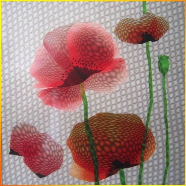 Hotel Interior Design Colorful Stereoscopic Effect No Frame Plastic PVC 3D Wall Decor