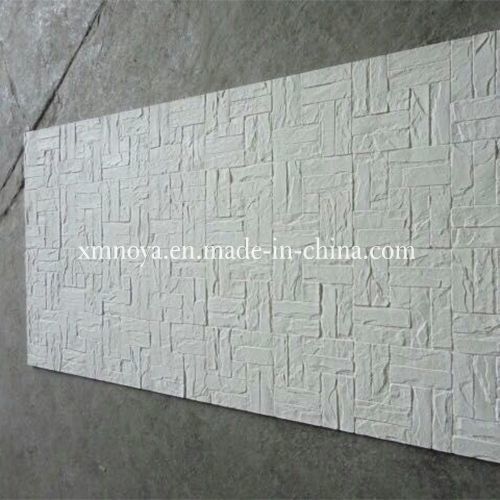 Yellow / Gold Fireproof Aston Mineral Fiber Stone Wall Panel for Building Decorative