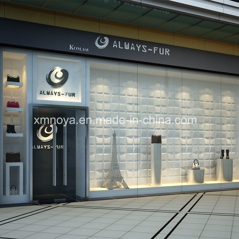 Fireproof Grade B1 3D Panel for Modern Art Fabric Wall Decoration in Store Partitions