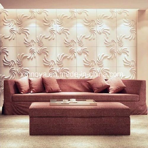 Interior Decoration 3D PVC Wall Panel with Textured Design and Acoustic Properties