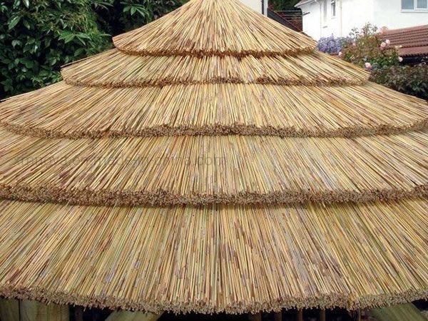 African Garden Decoration PVC Material Component Brick Red Fireproof Thatch Roofing Tile