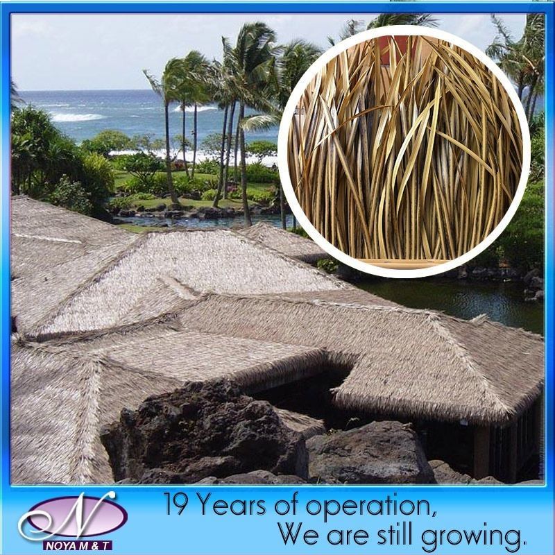 Fireproof PVC Synthetic Simulation Thatch Roof Tiles for Garden Decorative Customized