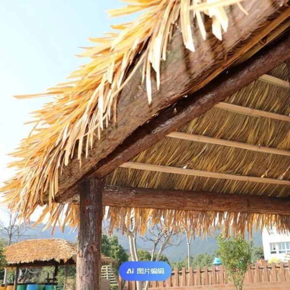 Multifunctional Thatched Roof Gazebo for Roof Package Size 60.00cm * 55.00cm * 10.00cm