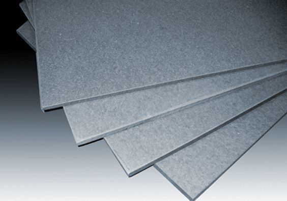 Indoor Fireproof Fiber Cement Board for Decorative Partition in Gray and Light Yellow